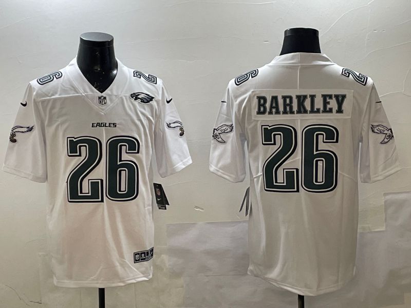 Men Philadelphia Eagles #26 Barkley White Fashion 2025 Nike Limited NFL Jersey style 3->philadelphia eagles->NFL Jersey